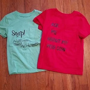 3T Funny Shirts.  Alligator/Moo Cow